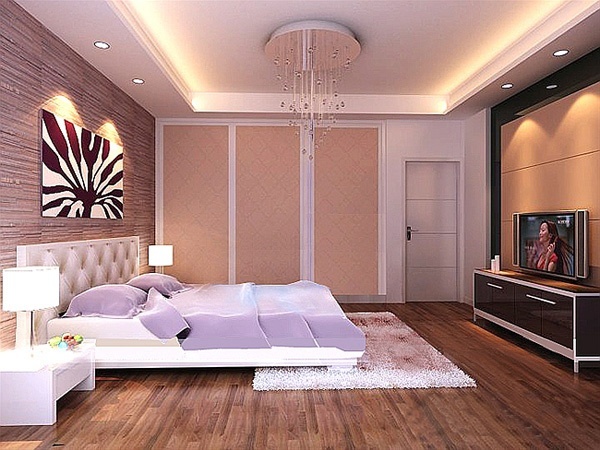 Phòng ngủ lãng mạn dành cho vợ chồng gia chủ.